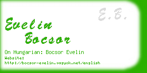 evelin bocsor business card